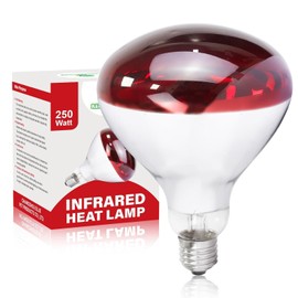 250W Infrared Heat Lamp for Chicken, Red Heat Light Bulb R125 1 Pack, Heat Lamp Bulb for Chick Croop, Reptiles, Pets, Food