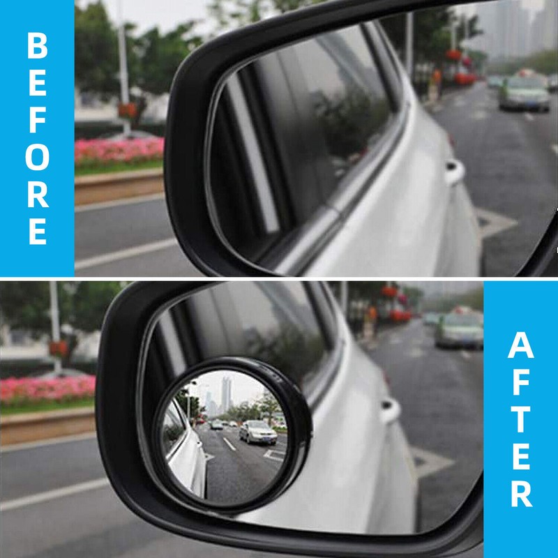 Universal Mirror 2x Blind Spot Mirrors Round HD Glass Convex