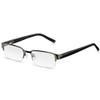 Read Optics Lesebrille für Herren 2,5, rechteckige Metallbrille, verstellbare Federscharniere