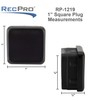 RecPro Square Tubing Plug | 10-Pack | 1" x 1"