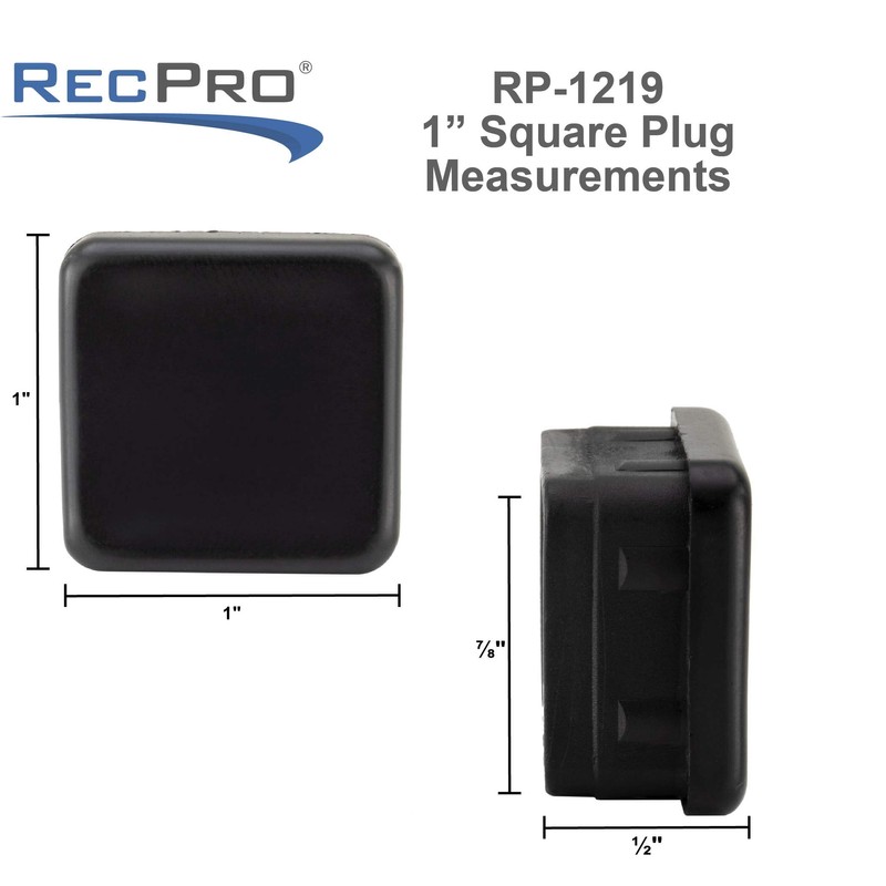 RecPro Square Tubing Plug | 10-Pack | 1" x 1"