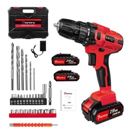Electric Drilling Machine, Cordless Drilling Machine, 28V Drill Driver with w/Li-ion Battery/Charger,Torque Setting, Lightweight, LED, Impact Drill Set for Home, DIY