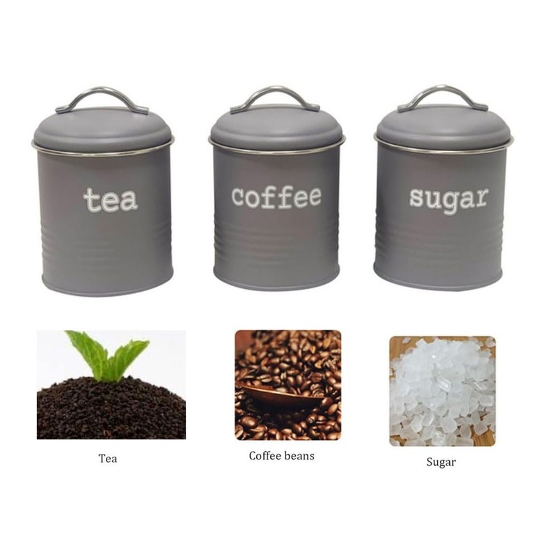 Apollo Round Air Tight Tea Coffee Sugar Kitchen Storage Canister