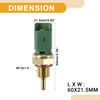 Partuto Coolant Temperature Sensor No.96368024 - for Peugeot 206 2000-2009
