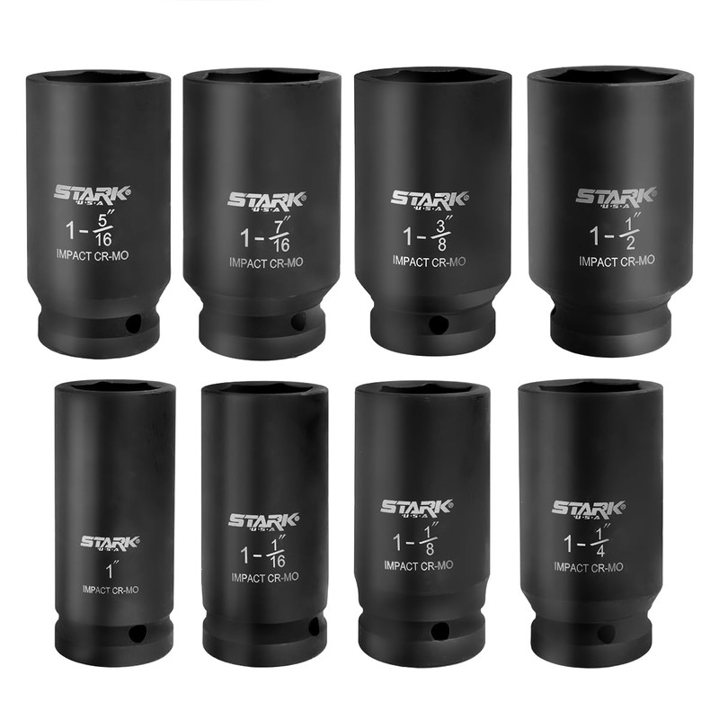XtremepowerUS 9pc 3/4" Drive Deep Impact Cr-V Socket Set SAE