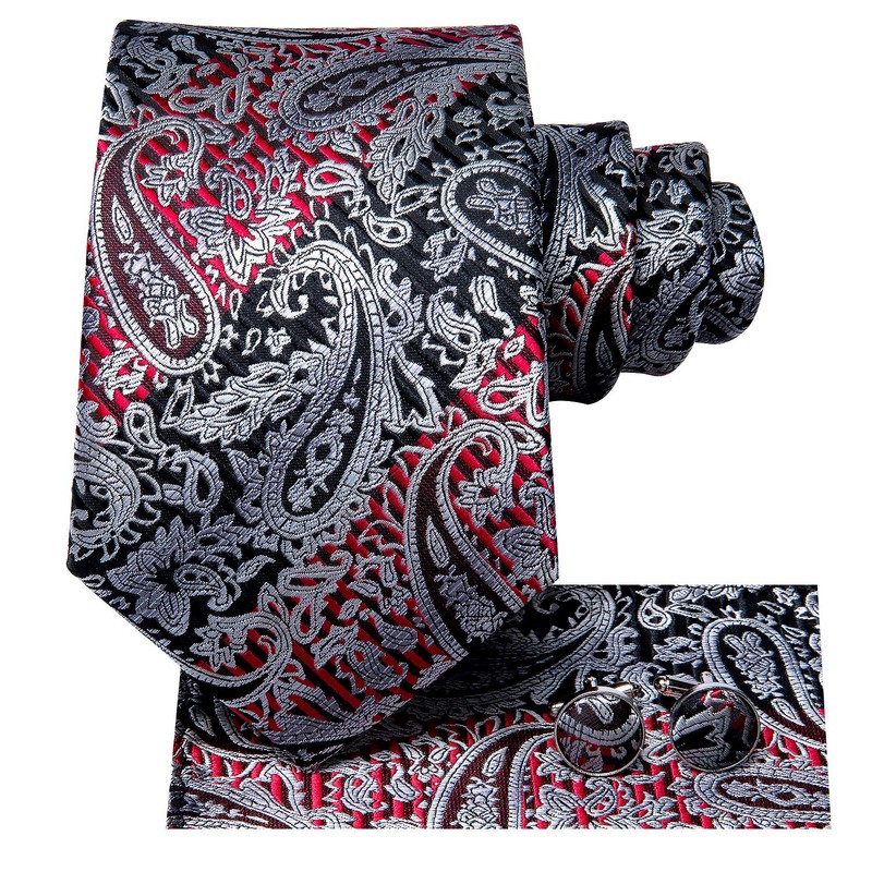 Hi-Tie Men's Solid Colour Tie Handkerchief Wedding Party Classic Tie