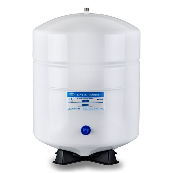 iSpring T55M 5.5 Gallon Residential Pre-Pressurized Water Storage Tank for Reverse Osmosis (RO) Systems, White