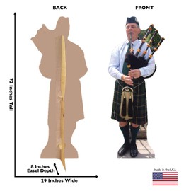 Cardboard People Bagpiper Life Size Cardboard Cutout Standup