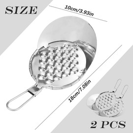 Bean Jelly Scraper, 2Pcs Stainless Steel Spaetzle Maker Snack Tool Household Manual Scratch Fruit Scrapers for Kitchen Tools