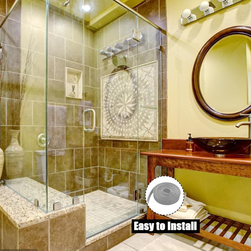 Shower Bottom Waterproof Door Rubber Sweep Trim Black Seal for
