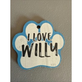 Dog Paw Shaped Magnets: I LOVE MY PET  (I Love WILLY) Dogs, Gifts, Cars