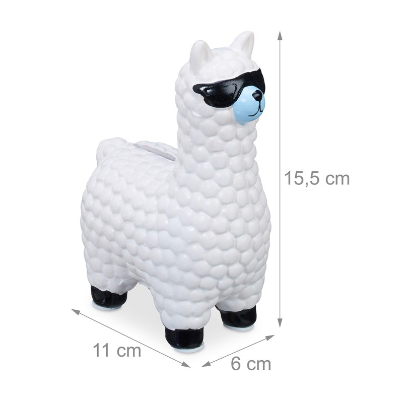 1 x Llama Money Box with Sunglasses, Gift Idea &