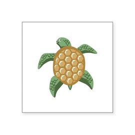 CafePress Sea Turtle Animal Sticker Square Bumper Sticker Car Decal
