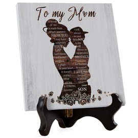 Mum Birthday Gifts - Gifts for Mum, Engraved Plaque Gifts for Mum from Son, Birthday Gifts for Mumfrom Son, Gifts for Mum on Her Birthday, Mother's Day and Thanksgiving Gifts for Mum.