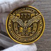 Good Luck Eagle Lucky Coin with Four-Leaf Clover