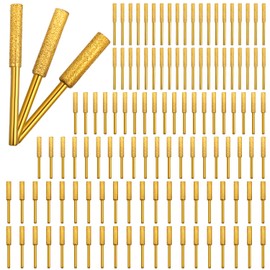 Shitime 120 Pcs Diamond Chainsaw Sharpener 1/8" Shank, High Hardness Burr Grinding Stone Chainsaw Sharpening Kit for Chain Saw Stone Jewelry Wood (5/32'', 3/16'', 7/32'')