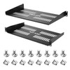 MT-VIKI 1U Server Rack Shelf 10" Deep 2 Pack, Universal