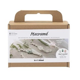 Creativ Mini Craft Set Macrame, Dusky Pink, Matt Transparent, Light Natural, Dust Green, 1 Pack