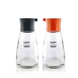 DOITOOL Glass Soy Sauce Dispenser Leakproof Condiment Container Seasoning Bottle Vinegar Cruet Soy Sauce Bottle Dispenser Kitchen Supply Orange Black