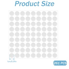 261 Pcs Mini Foam Felt Pads, Self Stick Pads Furniture Felt Pads Round 3/8 Inches Diameter Self Adhesive Felt Pads for Cabinet Doors Furniture Desks Drawers Floor