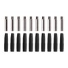 10Pcs Insulated 2mm Banana Plug Coupler Shrouded Testing Equipment (Black)