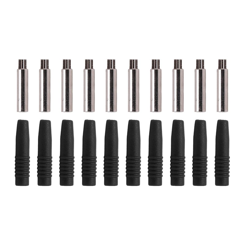 10Pcs Insulated 2mm Banana Plug Coupler Shrouded Testing Equipment (Black)