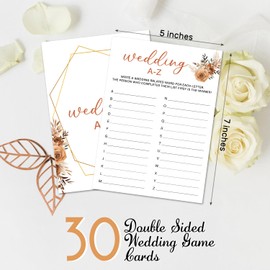 GOODBANER Bridal Shower Games 30 Guests, Wedding Shower Games, Boho Wedding Game Cards Activity Party Supplies, Engagement Party Games /03