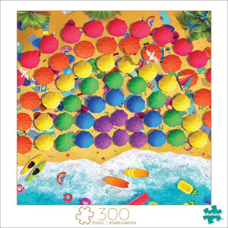 Buffalo Games - Rainbow Umbrellas - 300 Large Piece Jigsaw