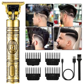 Domestic Haven Electric Hair Trimmer for Men, Cordless,, Gold