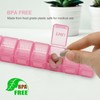 2 PCS Small Weekly Pill Organizer 7 Days,Pocket Daily Pill