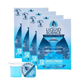 Java House Liquid Science Arctic Freeze Single Serve Hydration Pods - Peel and Pour - Cool Blue Raspberry Hydration - Pack of 48