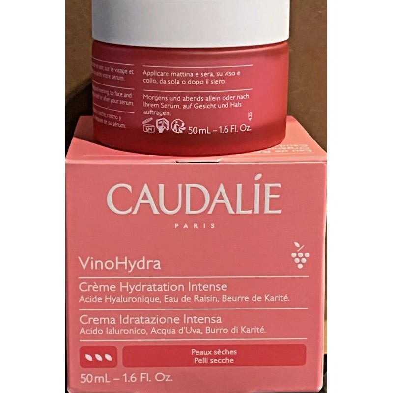 Caudalie Vinohydra Intense Deep Hydration Moisturizer 1.6oz/ 50ML Rich Cream