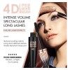 Máscara De Pestañas Aliver 4d Long Volume | Volumen Negro