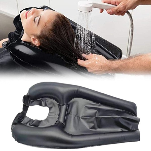 Inflatable Hair Wash Basin, Portable Hair Shampoo Basin Washing Tray Salon Equipment Beauty Mobile Wash Basin Inflatable, Aid for Disabled People Bedridden Seniors - Hair Washing Aid Children