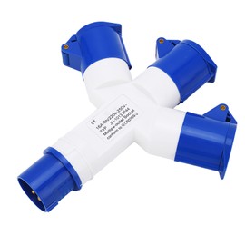 Industrial Plug Socket 1 in 3 Out 3 Core IP44 Waterproof Multifunctional Socket Connector 16A 220‑