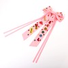 Back to School Hair Bow Clip Pink Tassel Pearl Rhinestone