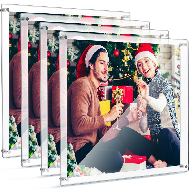 Chunful 4 Pack Clear 16 x 20 Inch Acrylic Wall