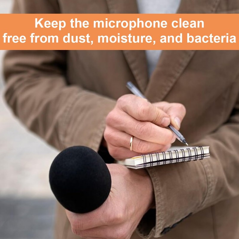 DLPRK Pack of 8 Replacement Foam Windscreen for Microphone and