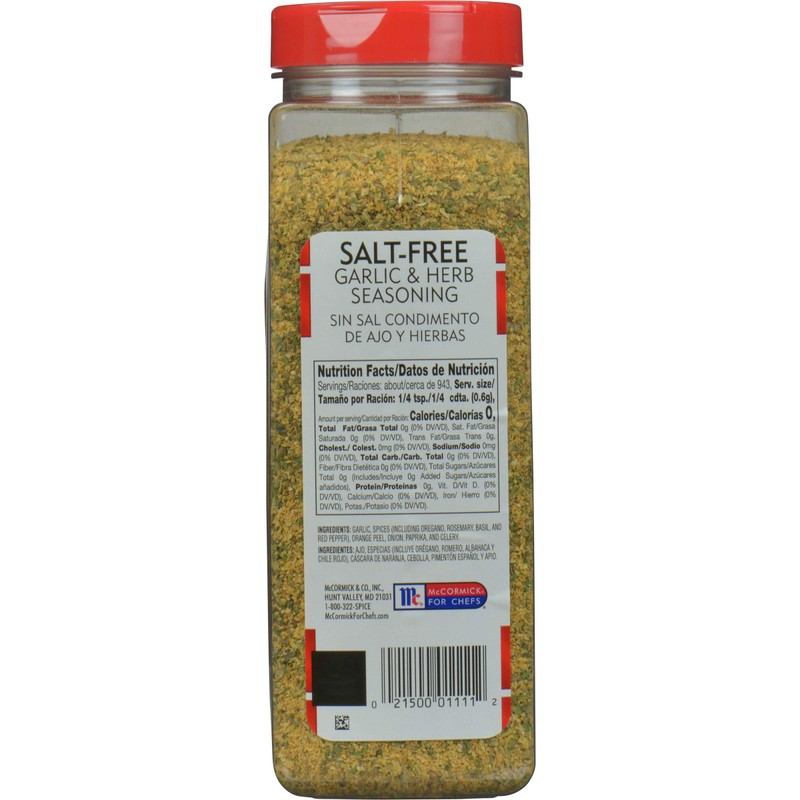 McCormick Perfect Pinch Garlic & Herb Seasoning, 19 oz -