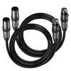 XLR Microphone Cables, 2 Pack 6 Feet Oxygen-Free Copper 3-Pin