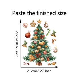 2 Sheets Christmas Toilet Stickers Bathroom Toilet Decals Christmas Tree Christmas Santa Tree Deer for Christmas Party Home Decoration