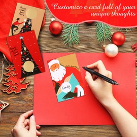 270 Set of Christmas Scratch Off Cards Holiday Blank Present 120 Christmas DIY Scratch Off Cards and 150 Scratch Off Stickers Xmas Blank Holiday Lottery Cards Christmas Party Favors Games Supplies