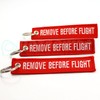 Remove Before Flight Key Chain - 3 Pack Red by