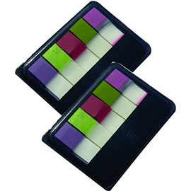 IMPRINT Pop up Flag Notes 5 neon Colours, Page Markers,Multicolor Index Flags, writable Noting and Marking Labels Pack of 200 Labels