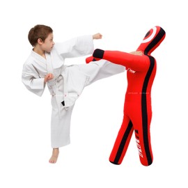 Un-Filled Wrestling Dummy for Kids - Ultimate Training Companion for Grappling Jiu Jitsu BJJ MMA Judo - Unleash Your Potential with Our Youth Punching Buddy Un-Filled (Red, 4ft / 48 Inches)