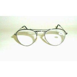 by De'Vons Optics, Inc. est. since 1983! NWT Vintage 90's Nickel Silver Mid Oval Metal Reading Glasses +2.50 (S.Gun)