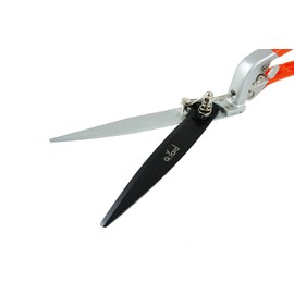 Q-yard QY-741F Flower Bed and Grass Shear - Extra Sharp Garden Hand Pruners, Easier Cutting, Comfortable Ergonomic, Less Effort - Gardening Scissors for Men & Women , Orange