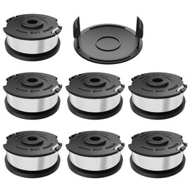 HEINPRO Weed Eater String Replacement Spool, 7-Pack String Trimmer Line, Weed Trimmer Line 0.065-Inch Compatible Cordless String Trimmer (7*Line Spool + 1*Trimmer Cap)