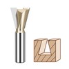 HUHAO Dovetail Router Bit 1/2" Shank 1" Dia Carbide Half-Blind