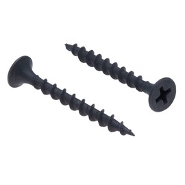 3.5 x 45 mm Black Drywall Screws, Self-Tapping, Phillips Countersunk Head, Coarse Thread, Sharp Point, Black Phosphate Wood Screws, Plaster Screws for Plasterboard (30 Pieces)